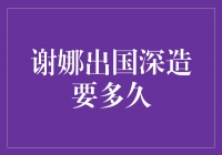 谢娜决心出国深造，跨越进取之路