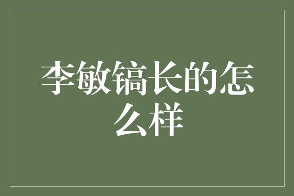 李敏镐长的怎么样